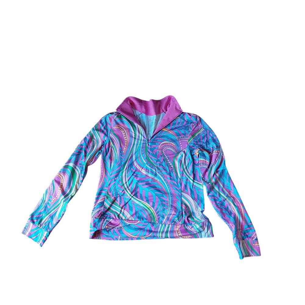 Lilly Pulitzer Skipper Pull Over Half Zip Spandex Polyester Size M